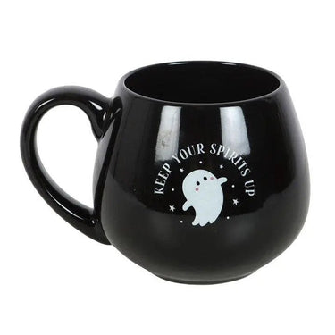 Keep Your Spirits Up Rounded Halloween Ghost Mug - Kawaii Toys